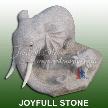 石の象の彫刻、 象の石像-その他ガーデンオーナメント、噴水類問屋・仕入れ・卸・卸売り