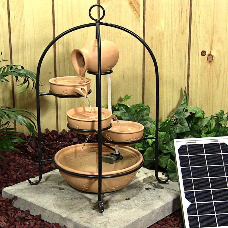 鳥かごの噴水の樹脂の太陽庭の装飾-その他ガーデンオーナメント、噴水類問屋・仕入れ・卸・卸売り