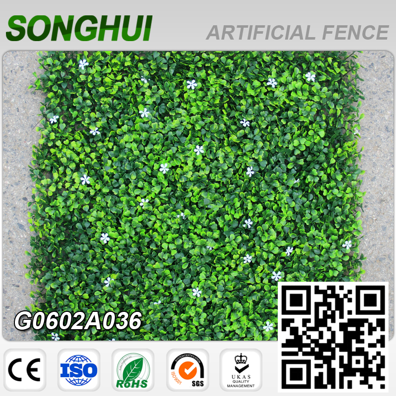 Songhui最高の新鮮なpeグリーン葉人工ツゲマット用ガーデン-人工観葉植物問屋・仕入れ・卸・卸売り
