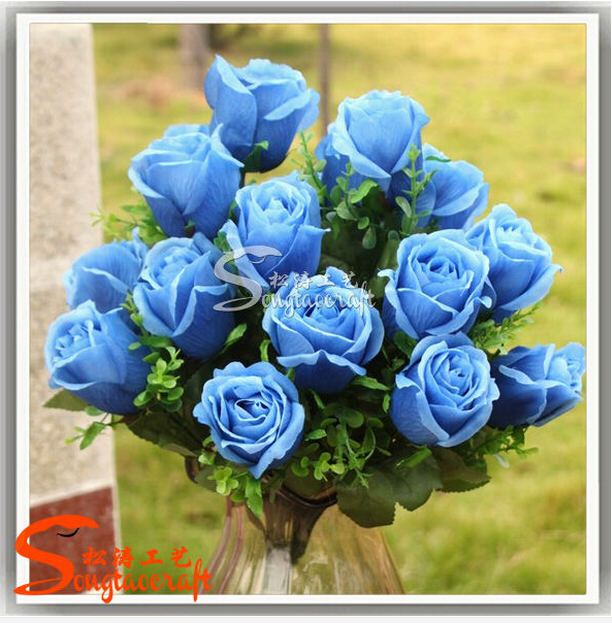 2016工場価格安い広州造花結婚式の装飾花バラ-問屋・仕入れ・卸・卸売り