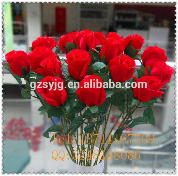 人工的なバラの熱い赤/の偽のバラ/部屋を満たすための人工的な装飾的なピンクのバラ-造花問屋・仕入れ・卸・卸売り