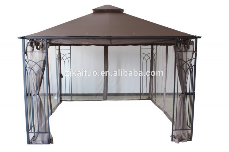 鋼枠高級ガゼボ砂キャノピー3メートル× 3メートルが含まれ蚊ネットサイドカーテン-ガゼボ問屋・仕入れ・卸・卸売り