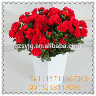 ツツジの花人工盆栽/whiteと鉢植え赤い花の家の装飾のための-造花問屋・仕入れ・卸・卸売り