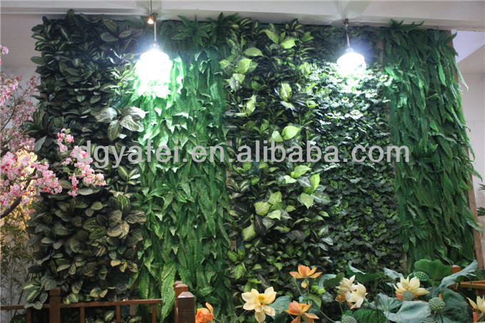 屋内装飾人工緑の葉植物壁卸売-人工芝問屋・仕入れ・卸・卸売り