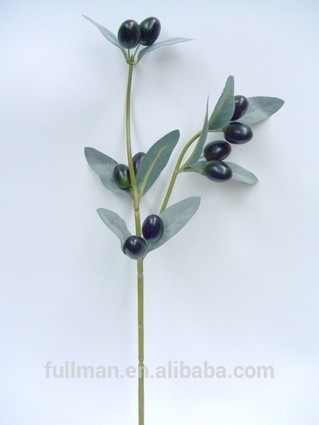 人工植物茎h53.5cm2黒オリーブの枝-造花問屋・仕入れ・卸・卸売り