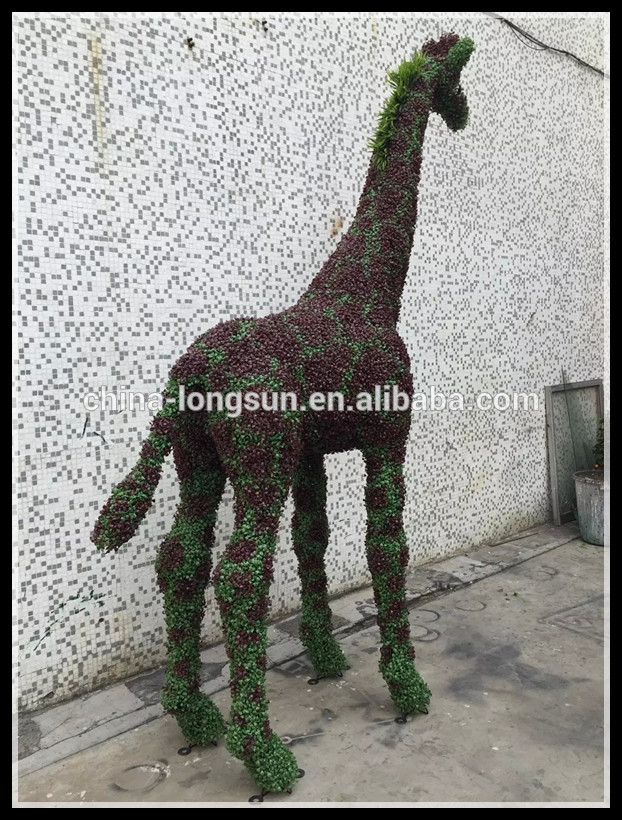 LSD-20160414820人工トピアリーキリン偽草動物金属フレーム動物金属庭動物/ガーデン造園-人工芝問屋・仕入れ・卸・卸売り