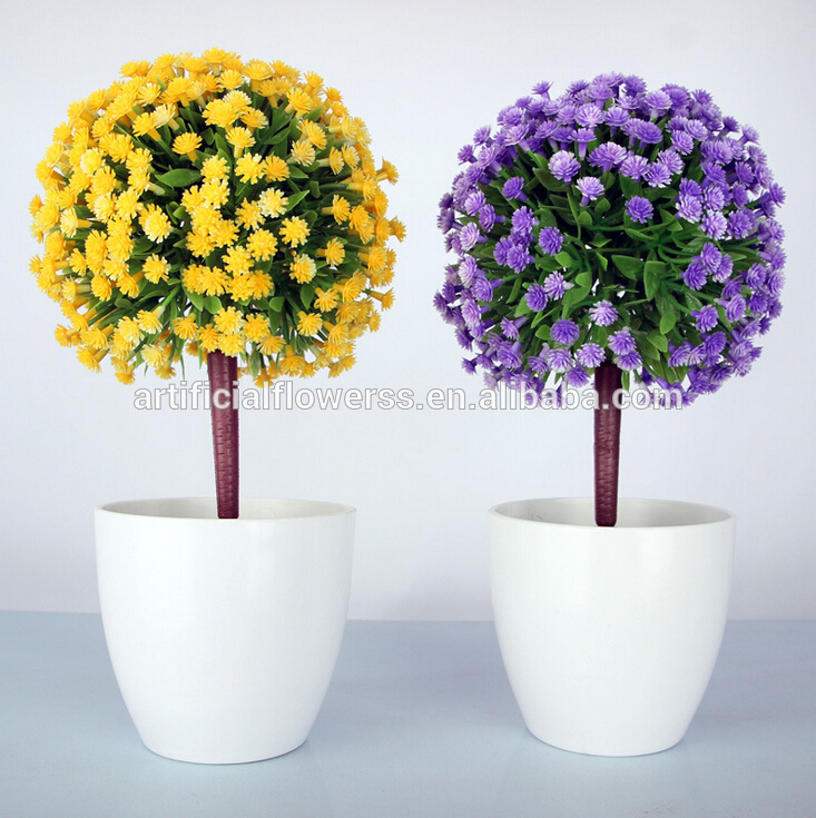 安い卸売小さな人工偽の植物盆栽フラワー雪のボール-造花問屋・仕入れ・卸・卸売り
