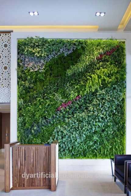 熱い販売uv耐性プラスチックグリーン植物壁用オフィスの装飾-人工芝問屋・仕入れ・卸・卸売り
