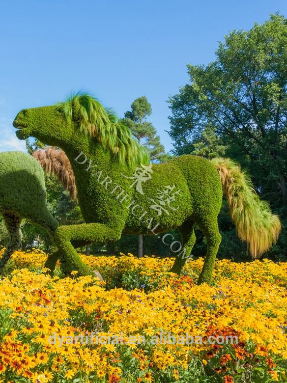 移動馬ガーデン彫像トピアリー動物のための屋外の装飾-人工芝問屋・仕入れ・卸・卸売り