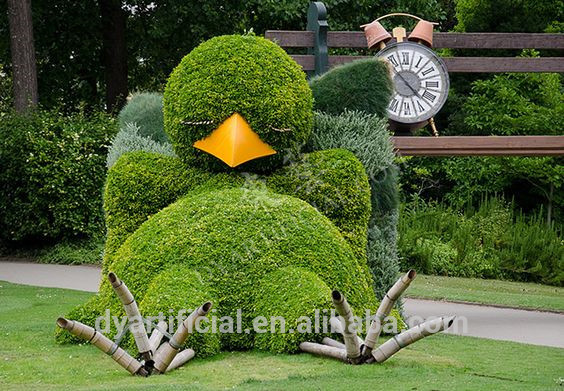 ファッショナブルな鳥人工トピアリー動物公園の装飾-人工芝問屋・仕入れ・卸・卸売り