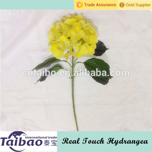 Good quality factory direct whosale yellow real touch fake hydrangea-造花問屋・仕入れ・卸・卸売り