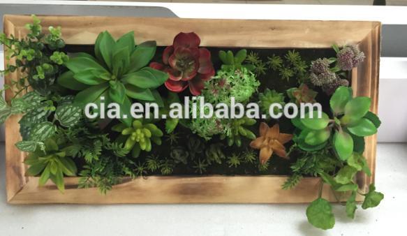 安い人工的な植物全体の販売木製フレーム壁アート-造花問屋・仕入れ・卸・卸売り