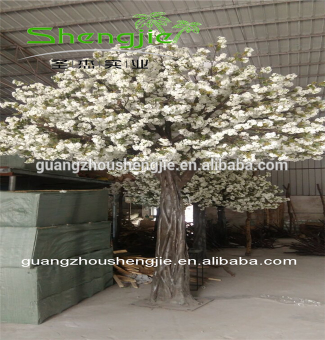 SJLJ013106熱い販売グラスファイバートランク人工ツリーシルク桜の木のため結婚式の装飾-造花問屋・仕入れ・卸・卸売り