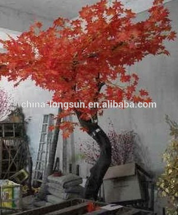 卸売新しいスタイルlsws15120904ツイスト人工的な赤い色のための日本のカエデの木の装飾-人工樹木問屋・仕入れ・卸・卸売り
