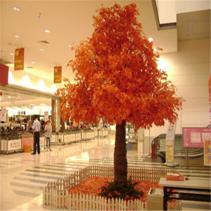 秋のカエデの木赤赤メープル木装飾用の装飾的な熱帯植物人工樹木や植物-人工樹木問屋・仕入れ・卸・卸売り