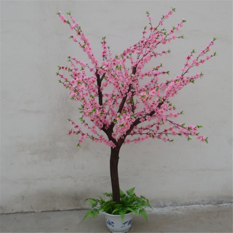 庭の装飾人工桜の枝編んだ一房の髪、 偽盆栽の木の植物プラスチックツリー-人工樹木問屋・仕入れ・卸・卸売り
