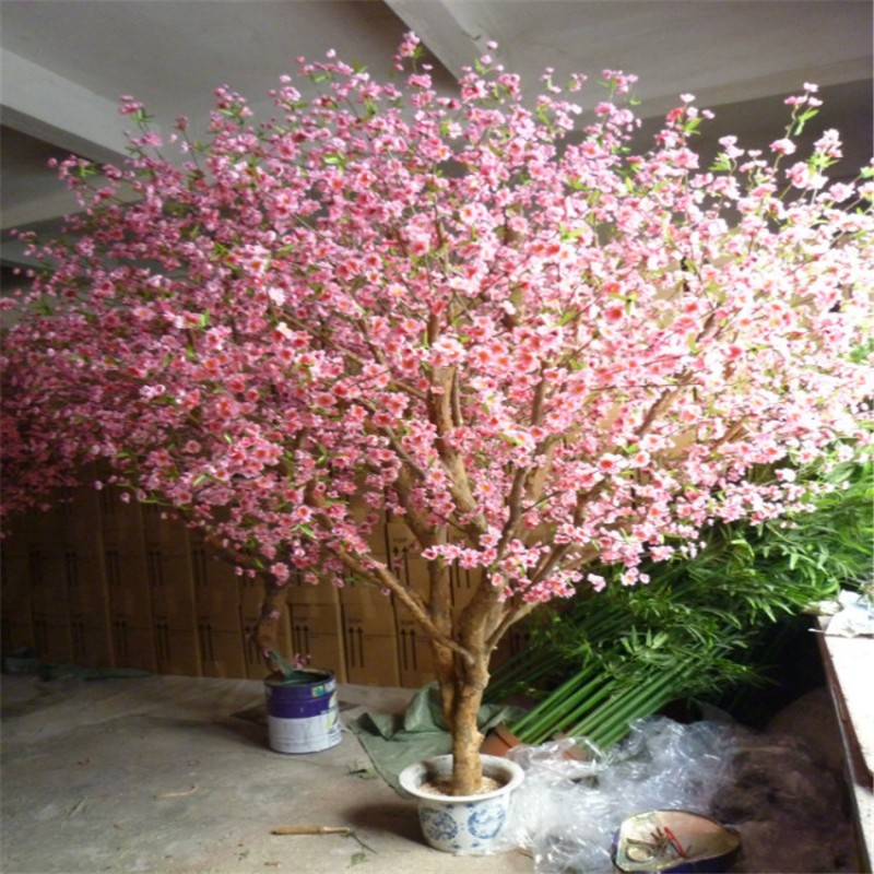 カスタムは、 プラスチック製の人工桜の盆栽ツリー結婚式のための木-人工樹木問屋・仕入れ・卸・卸売り