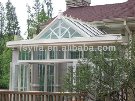 使用されるアルミサンルームローズすてきな防水緑色のガラスの家-温室問屋・仕入れ・卸・卸売り
