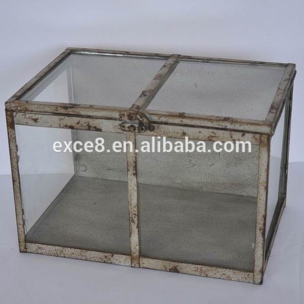 素朴なアンティーク金属とガラスで使用される温室-温室問屋・仕入れ・卸・卸売り