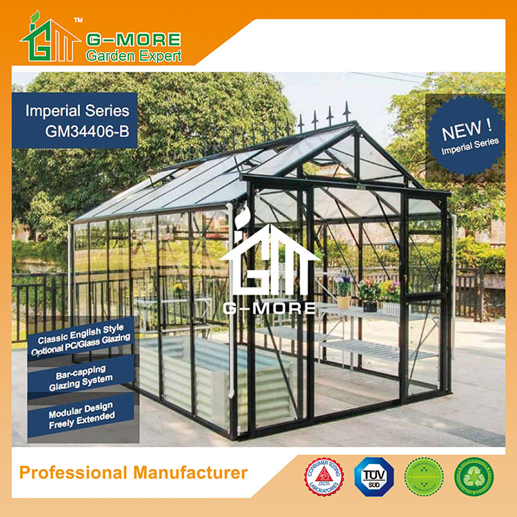 G-MORE プレミアム インペリアル シリーズ 、 8'x12' 、 オプション の pc/ガラス窓ガラス 、 スーパー強い アルミ温室/太陽の部屋-温室問屋・仕入れ・卸・卸売り