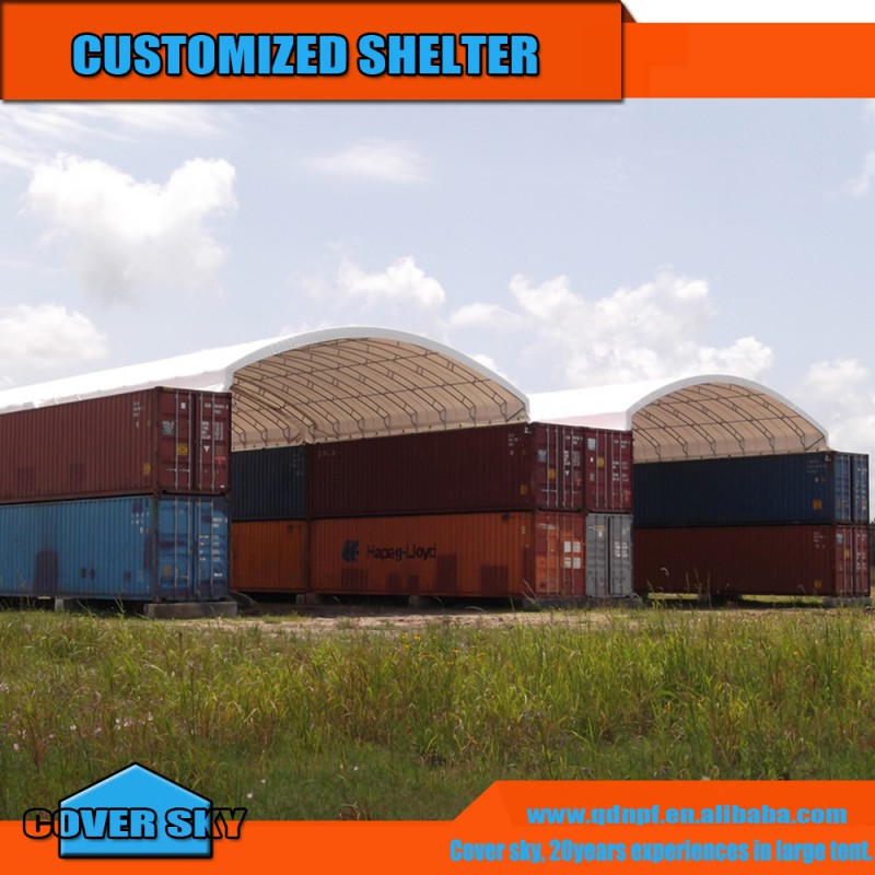 ハーフラウンドコンテナテント使用用倉庫保管テント-車庫、天蓋、およびカーポート問屋・仕入れ・卸・卸売り