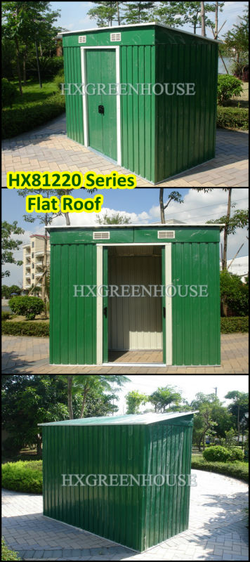 平らな屋根の安定した構造6'x4'スタイルの庭園ツールhx81222プレハブの家-物置、貯蔵室問屋・仕入れ・卸・卸売り