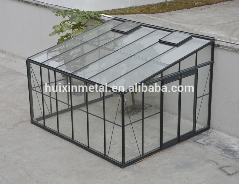 4ミリメートル強化ガラスアルミフレームリーン-にガーデン温室-温室問屋・仕入れ・卸・卸売り