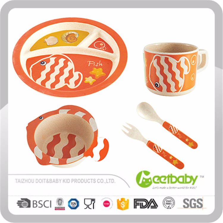 エコフレンドリー子供竹ディナーセット、卸売食器-食器セット問屋・仕入れ・卸・卸売り