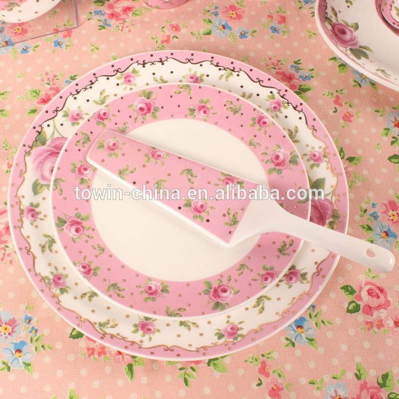 マグネシア磁器のケーキプレート-皿類問屋・仕入れ・卸・卸売り