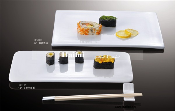 日本磁器矩形平板寿司プレート-皿類問屋・仕入れ・卸・卸売り