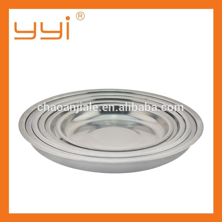 安いステンレス鋼16cm-28cm食品ラウンドトレイ/plate/皿-皿類問屋・仕入れ・卸・卸売り
