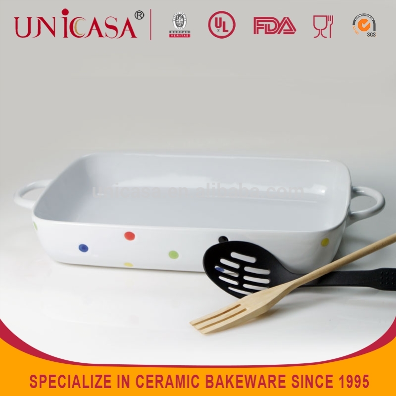 unicasa石器セラミックプレートオーブンmicroware安全長方形のベーキング皿-皿類問屋・仕入れ・卸・卸売り