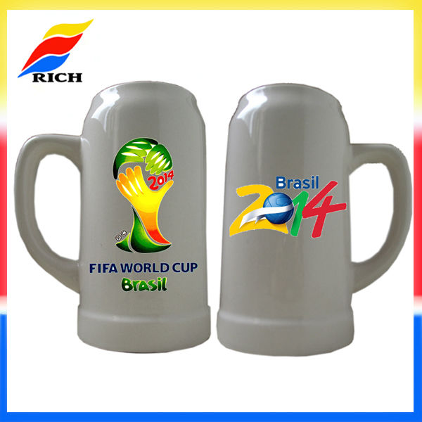 伝統的なヴィンテージセラミックモノグラムビールマグワールドカップ2014お土産-マグカップ問屋・仕入れ・卸・卸売り