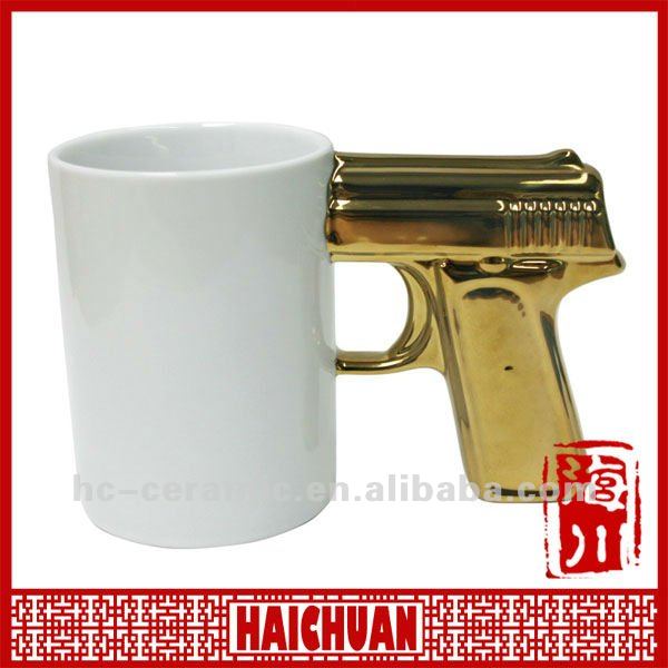 セラミックマグカップ銃の形、 ガンコーヒーマグ、 銃ハンドルコーヒーマグ-マグカップ問屋・仕入れ・卸・卸売り