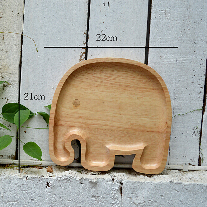 子供の木製プレートのための赤ちゃんラバーウッド象形のキッズプレート-皿類問屋・仕入れ・卸・卸売り