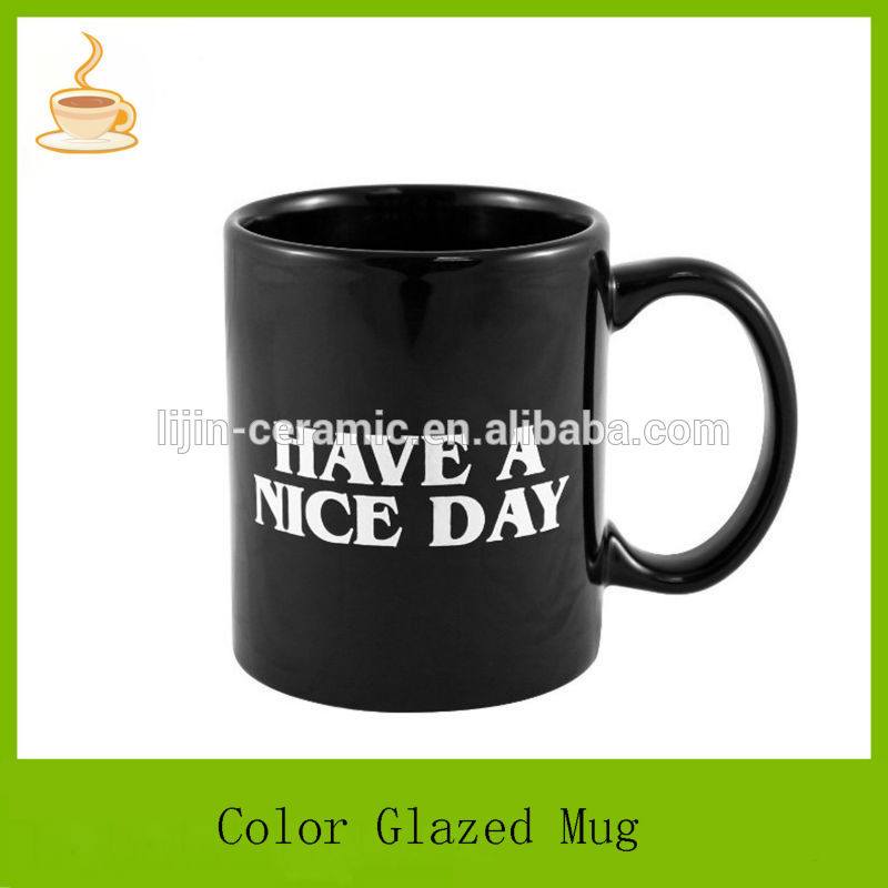 セラミックマグ11オンスセラミック陶器ブラックセラミックコーヒーマグおかしいマグを持っている" 素敵な一日』-マグカップ問屋・仕入れ・卸・卸売り
