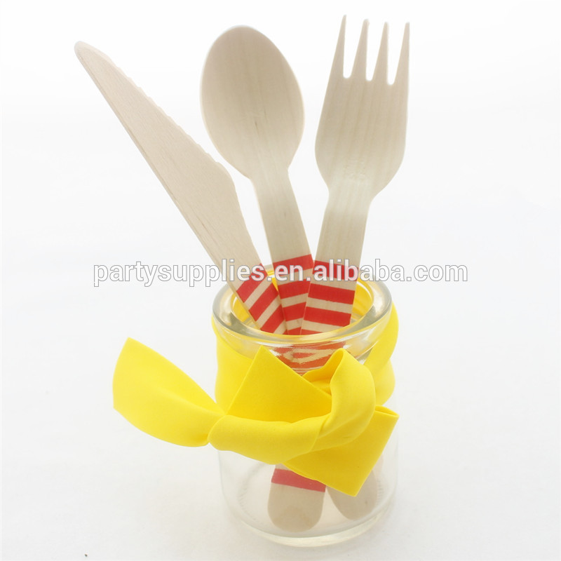 木製食器ケーキで使用してポケット/木製ナイフ、 スプーン、 パーティーのためにフォーク-食器セット問屋・仕入れ・卸・卸売り