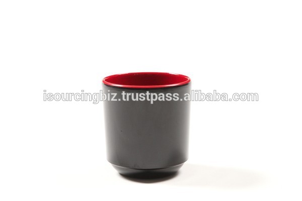rtc004メラミンカップやタンブラー黒と赤の2-皿類問屋・仕入れ・卸・卸売り
