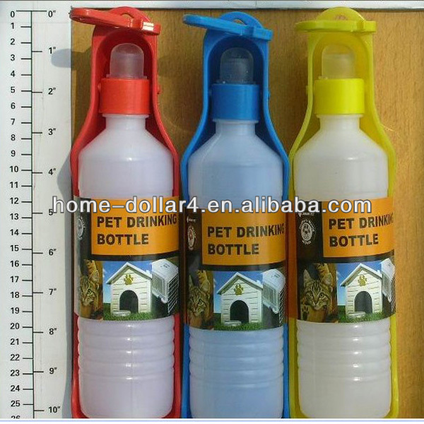 ポータブルプラスチック、 カラフルな0.5リットルペットの飲料ボトル犬と猫のためのペットの飲料ボトル-水筒問屋・仕入れ・卸・卸売り