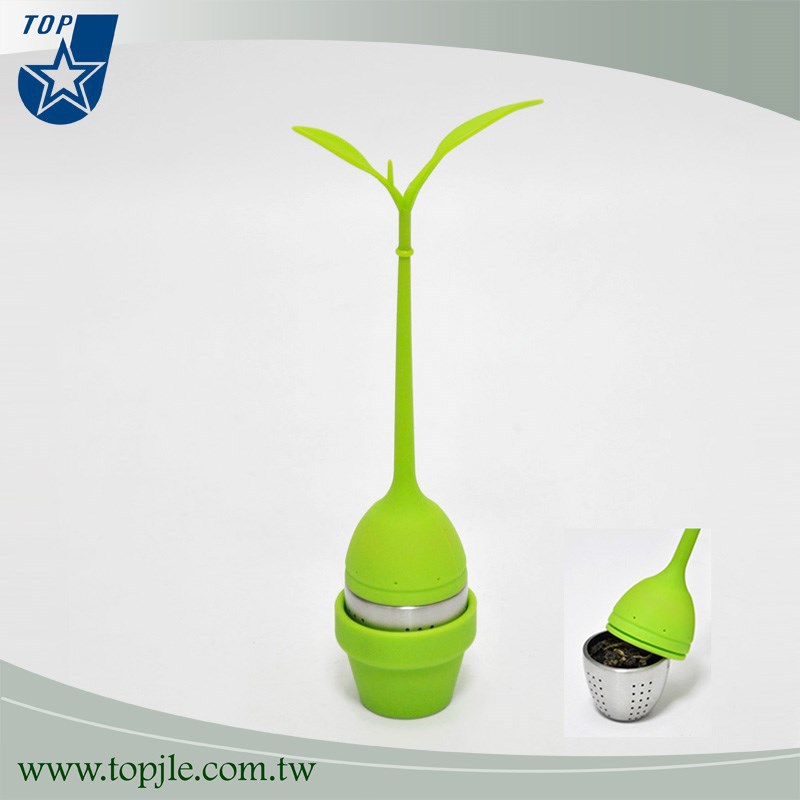 緑の葉デザインのミニポータブルホット茶フィルター-その他ドリンク関連製品問屋・仕入れ・卸・卸売り