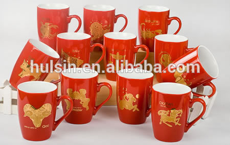 porcelianゴールド色のコーヒーマグデカールcstomized付ミルクカップ-マグカップ問屋・仕入れ・卸・卸売り