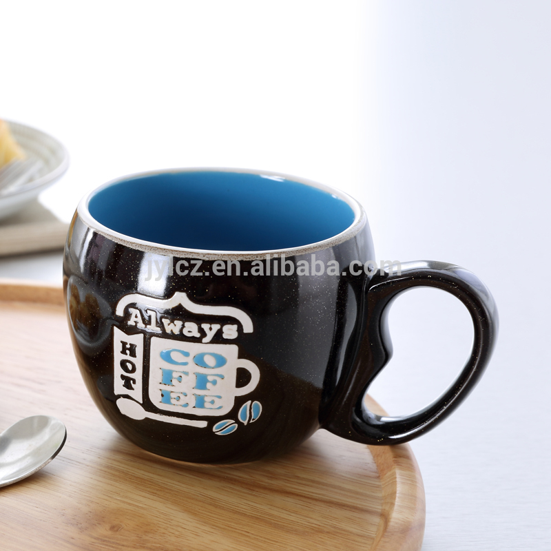 9オンスセラミック材料コーヒーマグ耐久性ブラックコーヒーカップ-問屋・仕入れ・卸・卸売り
