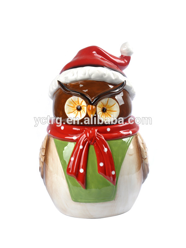クリスマスフクロウセラミック瓶/クリスマスセラミック瓶/フクロウセラミック瓶-マグカップ問屋・仕入れ・卸・卸売り