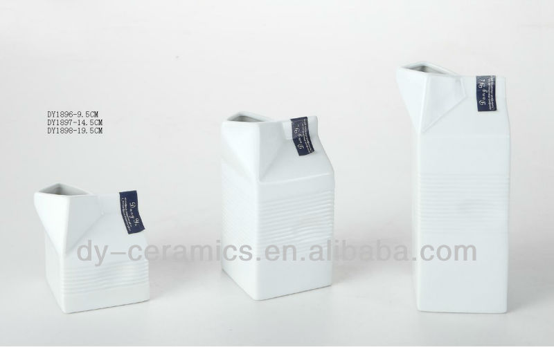 磁器のミルクケトルユニークな形状スーパーホワイトミルクジャグストレージボトル-ポット、やかん問屋・仕入れ・卸・卸売り