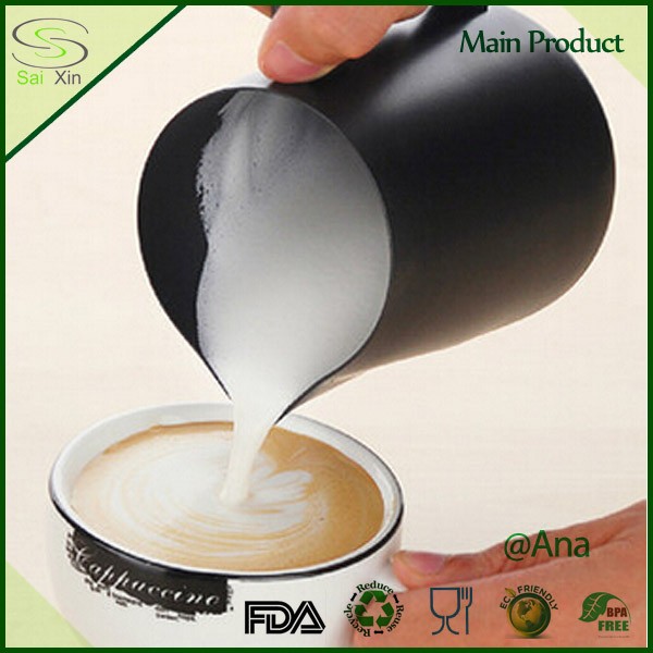 Koodee熱い販売カスタマイズ印刷ステンレス鋼ミルクピッチャー/泡立て投手用ミルクとコーヒー-ポット、やかん問屋・仕入れ・卸・卸売り