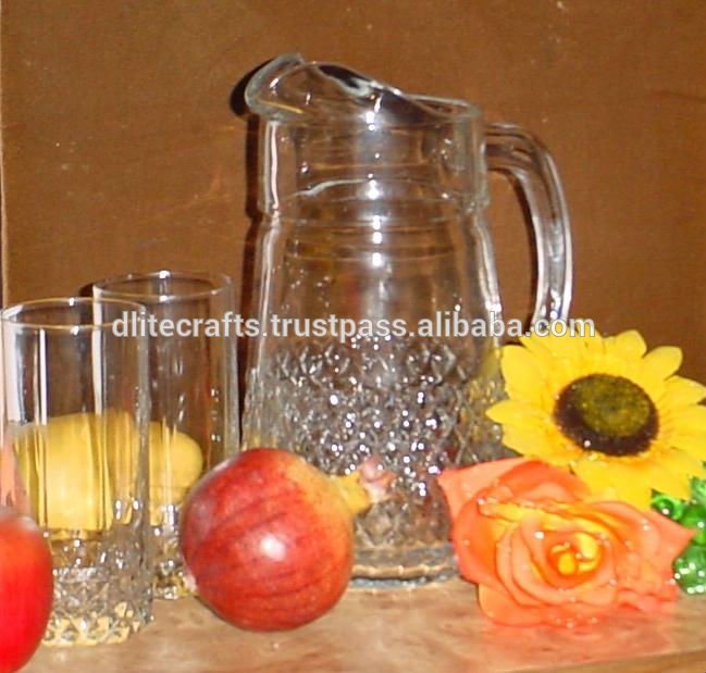 ガラスジャグ水ピッチャーsetesレモン色装飾的なマグカップビールジョッキビールpitcherglassジャグ、 ガラスマグ-その他ドリンク関連製品問屋・仕入れ・卸・卸売り