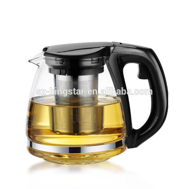 食器吹き 1000 ミリリットル透明ホウケイ酸ガラス ティーポット注入器-コーヒーセット、ティーセット問屋・仕入れ・卸・卸売り