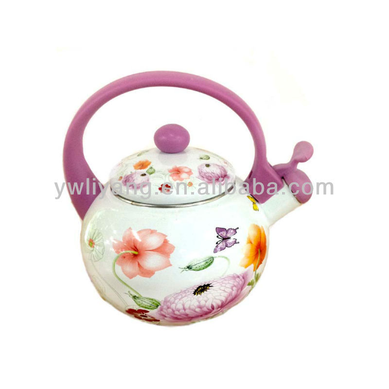 ベークライトのハンドルが付いているすばらしい鋳鉄のエナメルの笛を吹くやかん/teapot、2.2L-ポット、やかん問屋・仕入れ・卸・卸売り