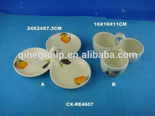 マッチング茶カップとソーサーセット、ミルク/クリーマーと砂糖セット、プレート、3段ケーキスタンドとティーポット。-ポット、やかん問屋・仕入れ・卸・卸売り