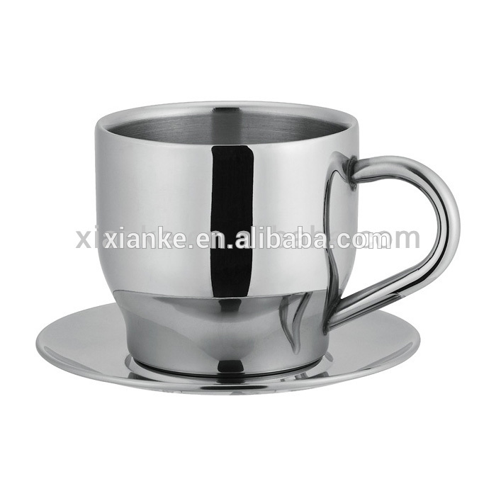 最高品質のステンレス鋼のコーヒー、 お茶マグカップカップソーサーセット-コーヒーセット、ティーセット問屋・仕入れ・卸・卸売り